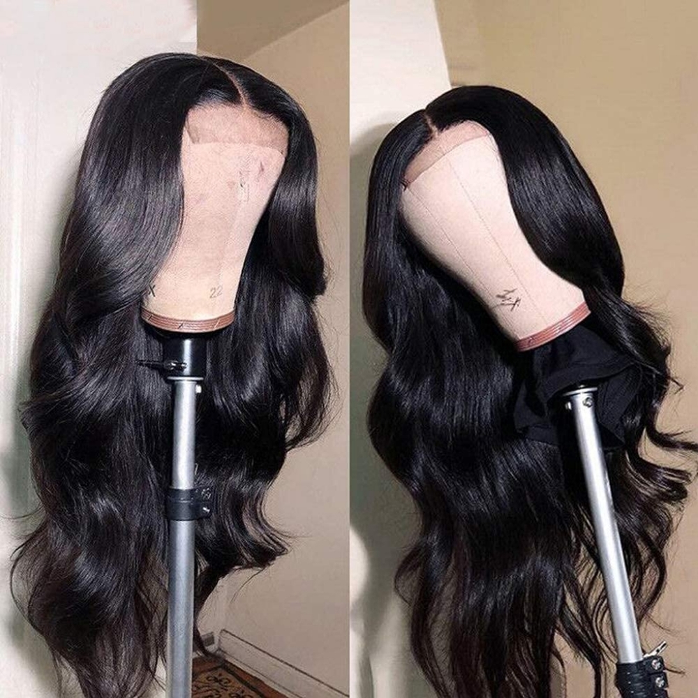 Body Wave Lace Front Wigs Human Hair 4x4 Transparent Lace 18 Inches - Picture 3 of 4